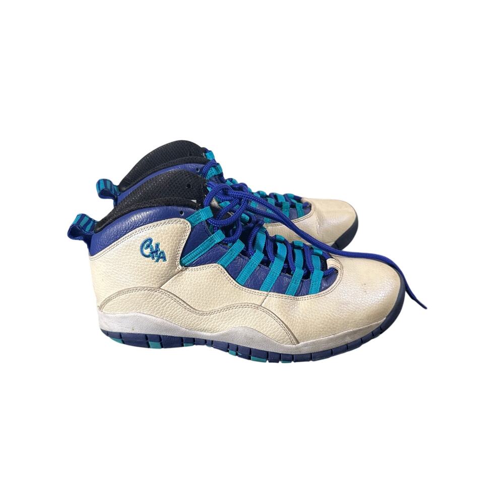 Air Jordan 10 Retro 'Charlotte Hornets' 2016 White Blue Men's Size 11